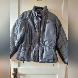 Vintage NWOT North Face Women's Metallic Gray Puffer Jacket